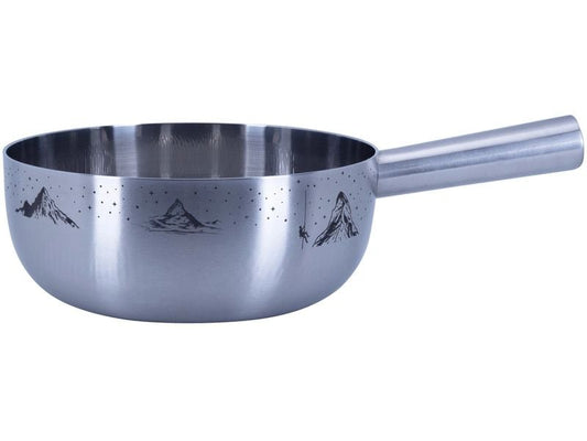 Nouvel | Käsefondue - Caquelon Swiss Fondue | Titan, silber, Ø 22 cm