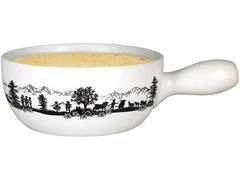 Nouvel | Käsefondue - Caquelon Alpfest | weiss/schwarz, Ø 22 cm