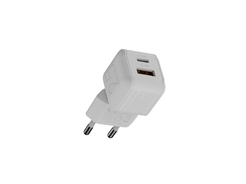 Xtorm | Wall Charger NextGen, 25W, 1xC, 1xA | 100-240V, 1xUSB-C 25W, 1xUSB-A 18W, weiss