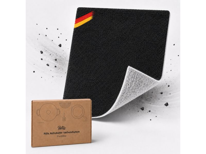 Pillis | Flachfilter-Verbundsystem | Aktivkohlefilter & Filtermatte zuschneidbar