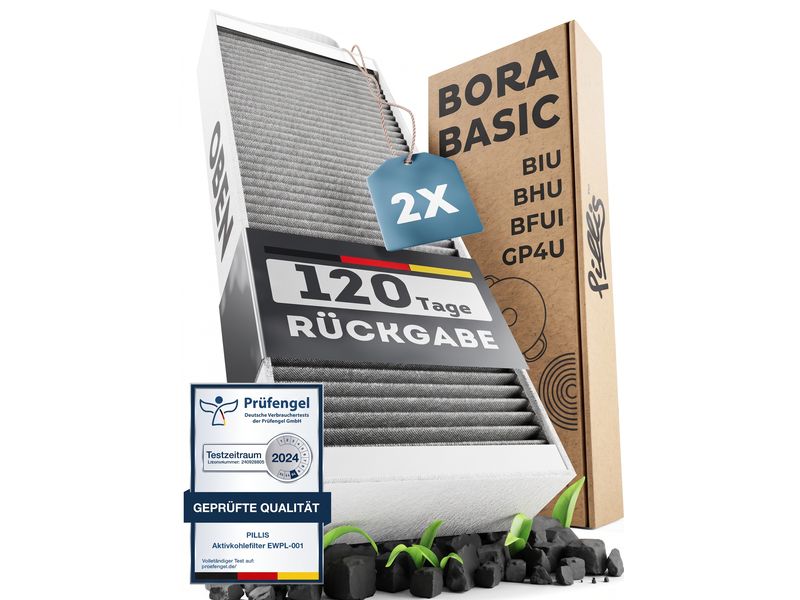 Pillis | Aktivkohlefilter-Set Bora Basic 2Stk | BAKFS BIU/BHU/BFIU/GP4U Dunstabzugshauben