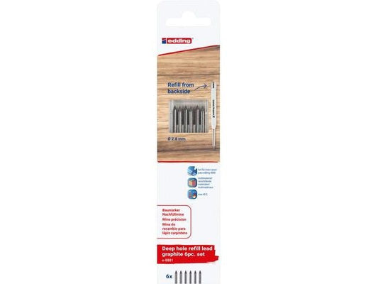 edding | Baumarker Mine 8881graphit 6er Bli | ø 2.8mm