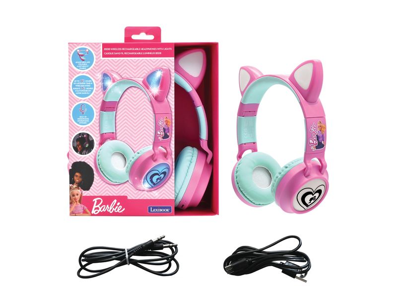 Lexibook | Barbie Cats ears shape kabellose Kopfhörer | mit Lichtern