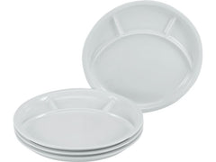 creaTable | Universal Weiss Fonduetellerset | 4-tlg. Porzellan