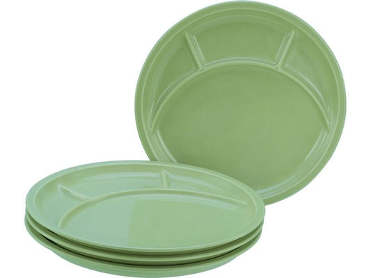 creaTable | Universal Grün Fonduetellerset | 4-tlg. Porzellan