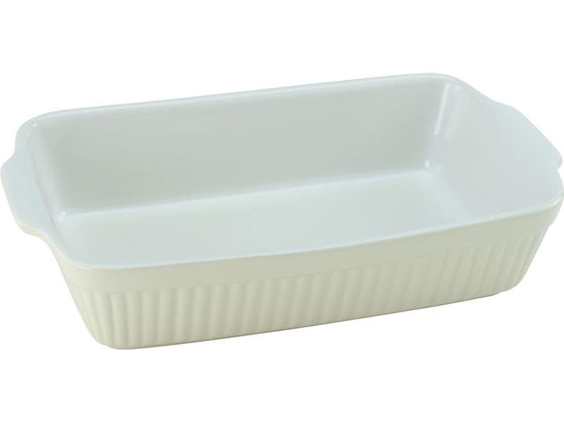 creaTable | Pastell Kitchen Creme Auflauffor | m, rechteckig, 34 cm, Steinzeug