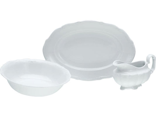 creaTable | Maria Theresia Weiss Servierset | 3-tlg. Porzellan