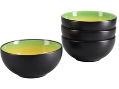 creaTable | Hot Green Buddha Bowl | 4-tlg. Steinzeug
