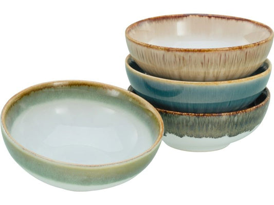 creaTable | Cascade Bunt Smoothie Bowl Set | 4-tlg. Steinzeug