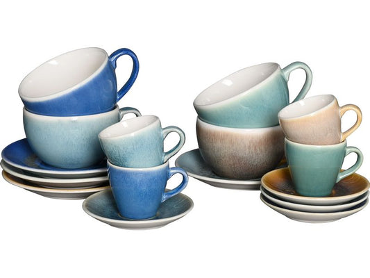 creaTable | Caldera Mix Tasssen Set | 16-tlg. Steinzeug