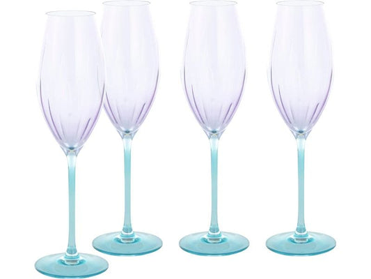 creaTable | Swirly Sektglas Set | 4-tlg. Glas