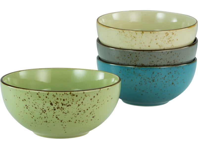 creaTable | Nature Collection Bunt Buddha | Bowl Set 4-tlg. Steinzeug