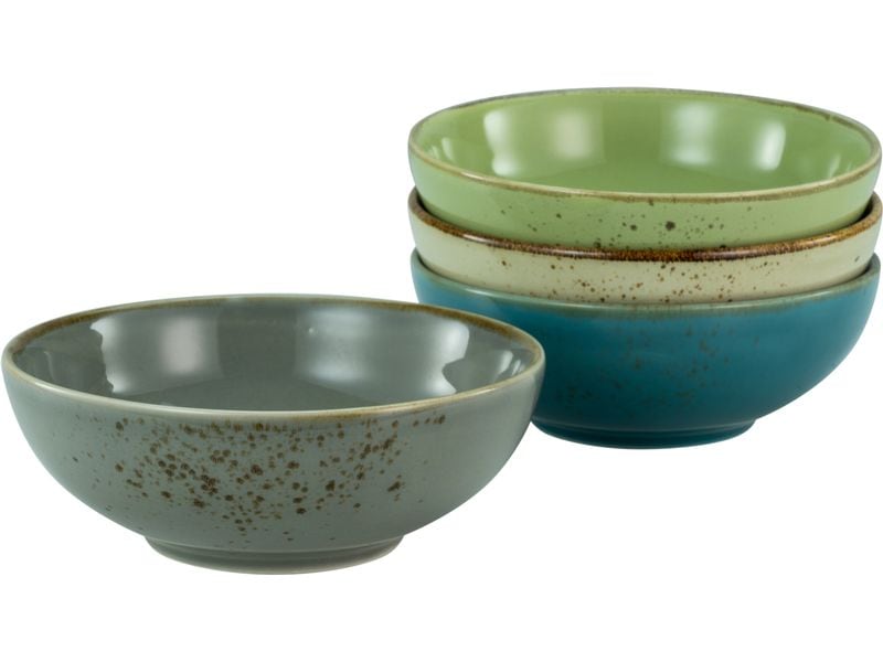 creaTable | Nature Collection Bunt Smoothie | Bowl Set 4-tlg. Steinzeug