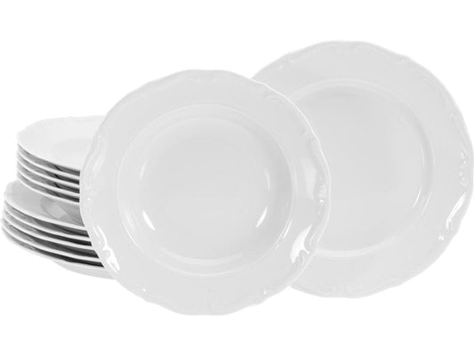 creaTable | Maria Theresia Weiss Tafelset | 12-tlg. Porzellan