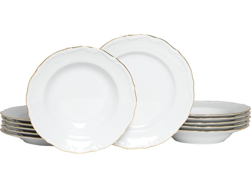 creaTable | Maria Theresia Gold Tafelservice | 12-tlg. Porzellan