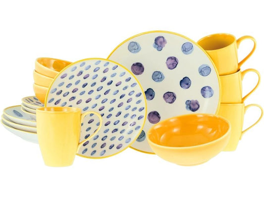 creaTable | Maisie Bunt Kombiservice | 16-tlg. Steinzeug