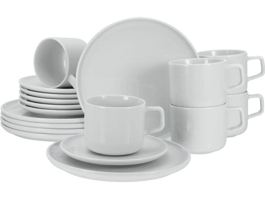 creaTable | Chef Collection Weiss Kaffeeset | 18-tlg. Porzellan