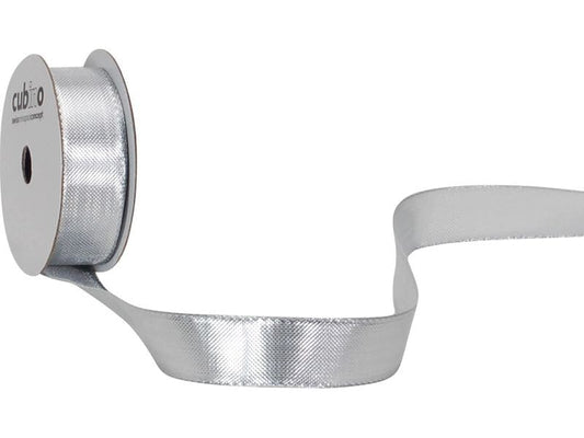 Spyk | Geschenkband Monte Carlo | silber, B: 15 mm, L: 5 m