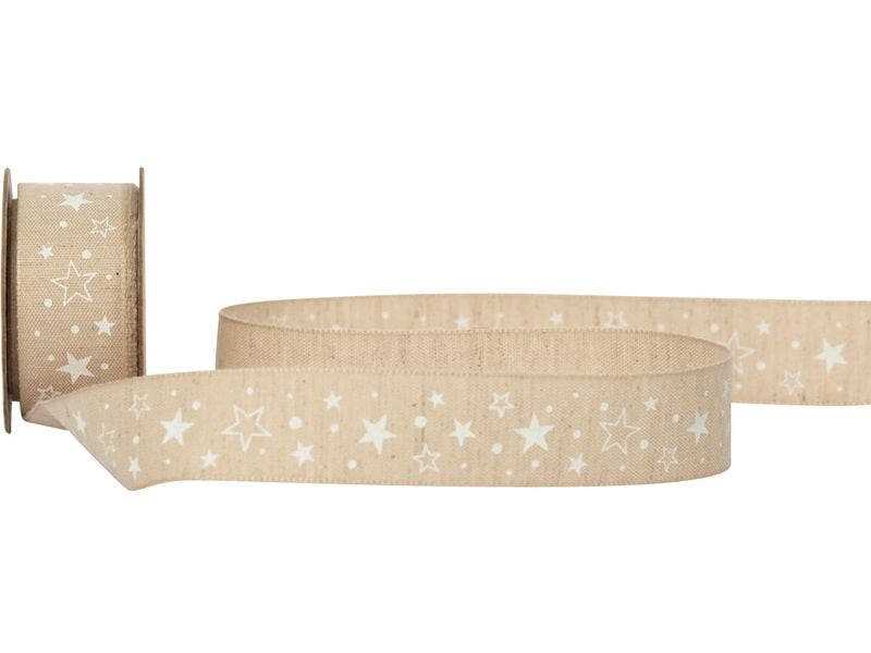 Spyk | Geschenkband Nunki | natur, B: 22 mm, L: 2.5 m