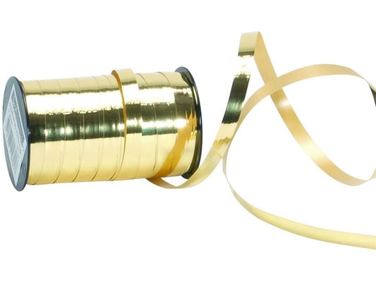 Spyk | Geschenkband Poly Miroir | gold, B: 7 mm, L: 20 m