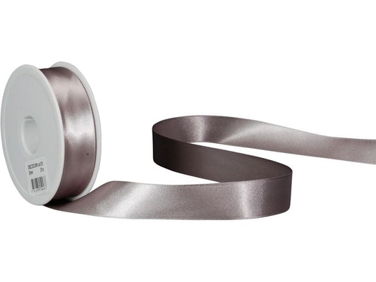 Spyk | Geschenkband Satin | silber, B: 25 mm, L: 25 m