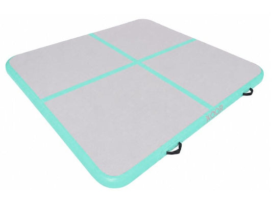 KOOR | Airtrack Turnmatte 200x200x10cm | 1x Elektropumpe, 1x Tasche, 1x Reparaturkit