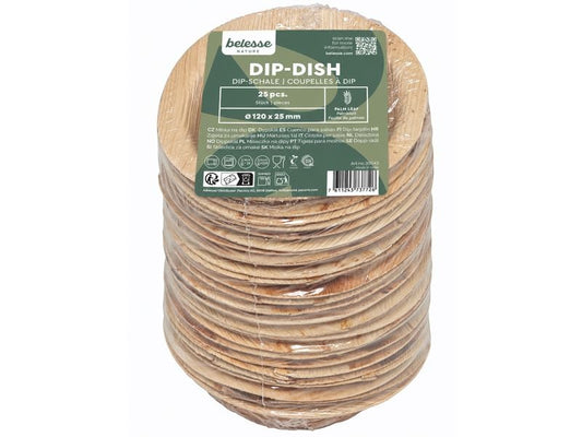 belesse | nature Dip-Schale Palmblatt | 25 Stk, Ø120x25mm