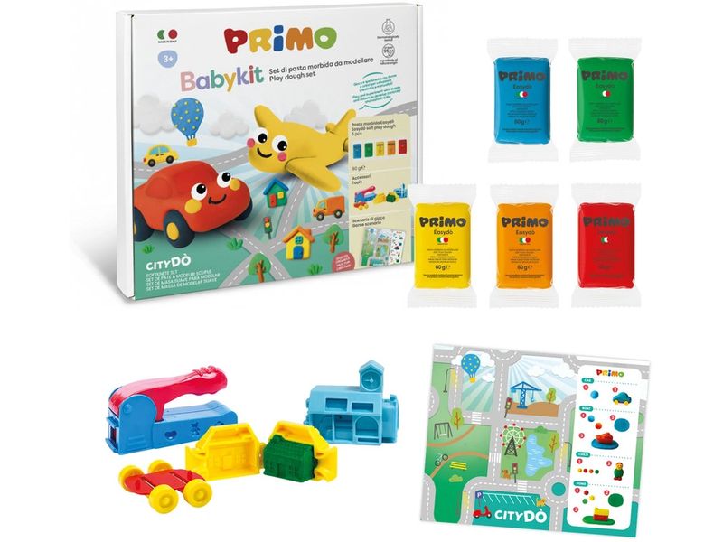 Primo | Babykit Citydò Set | Knete, Formen, Pressen