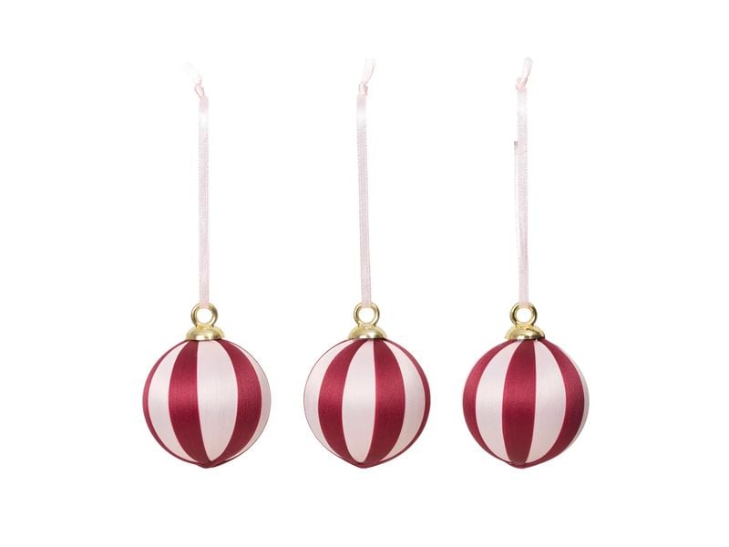 Broste Copenhagen | BC Joy Ornament Aufhänger Red/Pink | 8 Stück