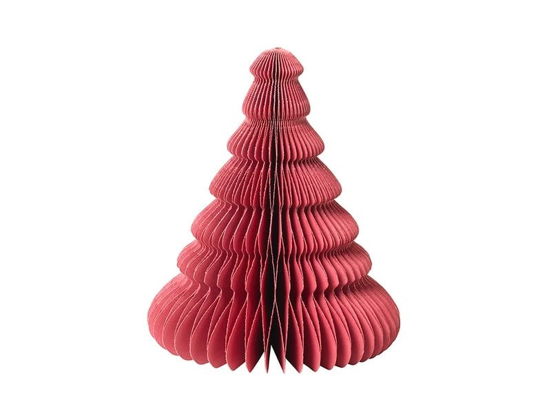 Broste Copenhagen | BC Honeycomb Christbaum Pomeian Red | Papier 13x15cm