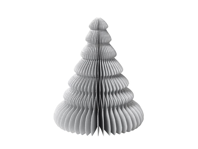 Broste Copenhagen | BC Honeycomb Christbaum Silver | Papier 13x15cm