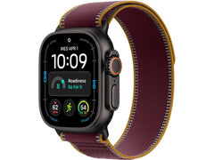 Apple | Watch Ultra 4 | 49mm, Black Titan, Burgundy Trail Loop M/L