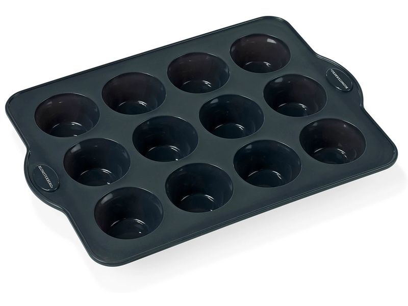 Blomsterberg | Muffinform 12er, Grau | Silikon