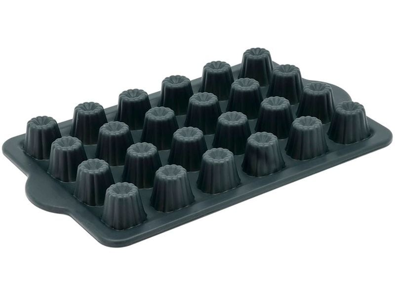 Blomsterberg | Backform Mini Charlotte 24er | Grau, Silikon