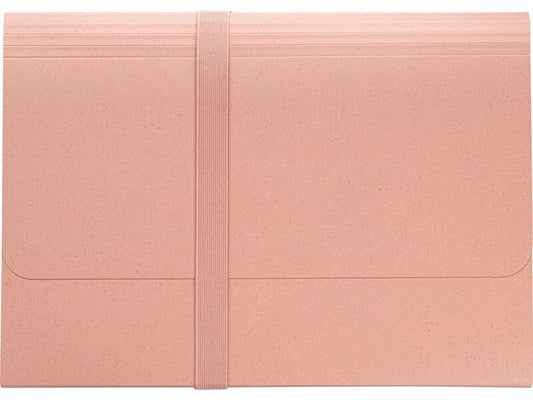 Kolma | Fächermappe Weizenstroh A4 | 12 Tabs, rosa
