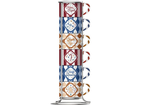 Bialetti | Espressotassen Set Candyland | 6 Stk. multifarbig, stapelbar