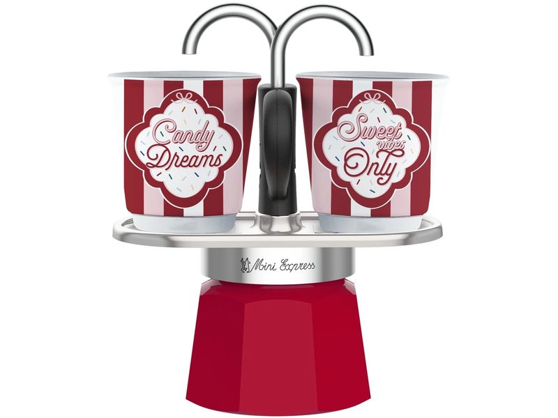 Bialetti | Mini Express Set Candyland | rot/weiss