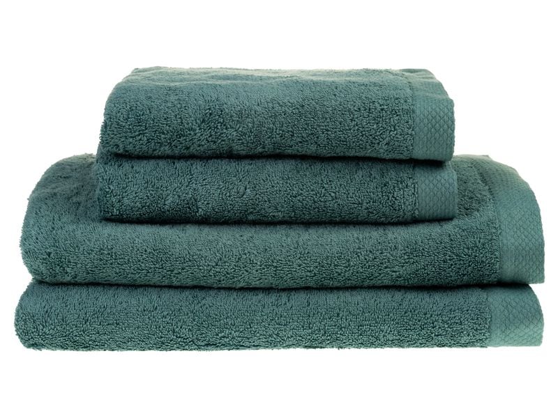 COCON | Dusch-/Handtuch, eukalyptus, 4er Set | 100% Baumwolle, 550g/m2, made in Portugal