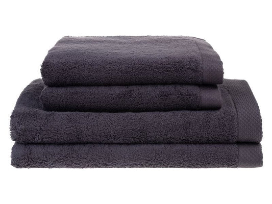 COCON | Dusch-/Handtuch, anthrazit, 4er Set | 100% Baumwolle, 550g/m2, made in Portugal