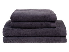 COCON | Dusch-/Handtuch, anthrazit, 4er Set | 100% Baumwolle, 550g/m2, made in Portugal