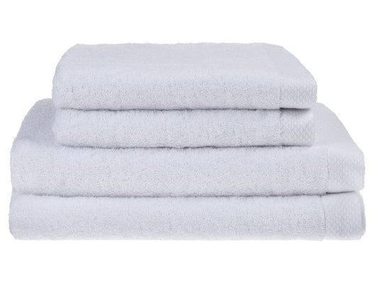 COCON | Dusch-/Handtuch, weiss, 4er Set | 100% Baumwolle, 550g/m2, made in Portugal