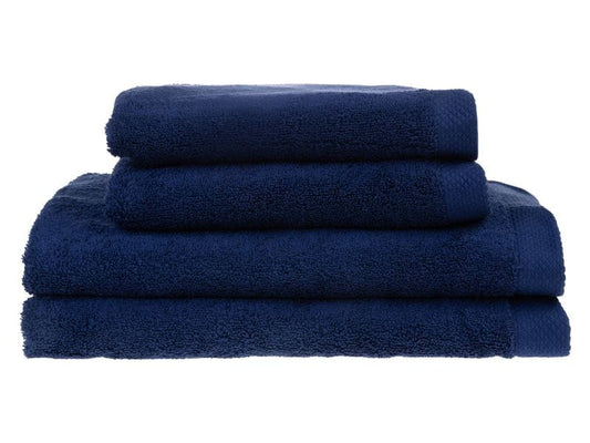 COCON | Dusch-/Handtuch, marine, 4er Set | 100% Baumwolle, 550g/m2, made in Portugal