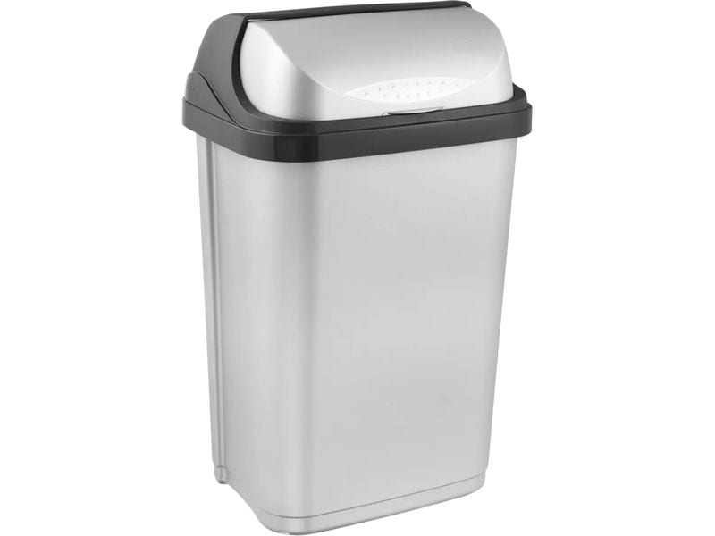 keeeper | Abfallbehälter Rolldeckel 25 l | light silver, rasmus