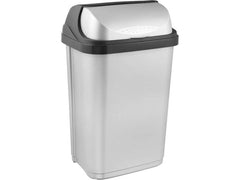 keeeper | Abfallbehälter Rolldeckel 25 l | light silver, rasmus