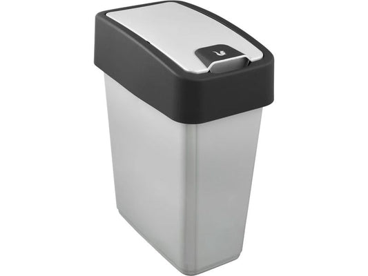 keeeper | Abfallbehälter Flip-Deckel 10 l | light silver, magne