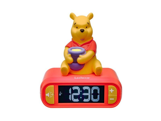 Lexibook | DISNEY Winnie The Pooh Digitaler Wecker | 3D-Nachtlicht-Figur und Soundeffekten