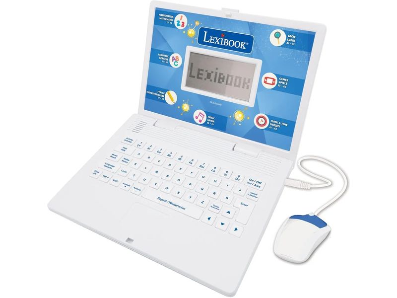 Lexibook | Power Kid Bilingual Talking Lern-Laptop | EN-DE, 124 Aktivitäten