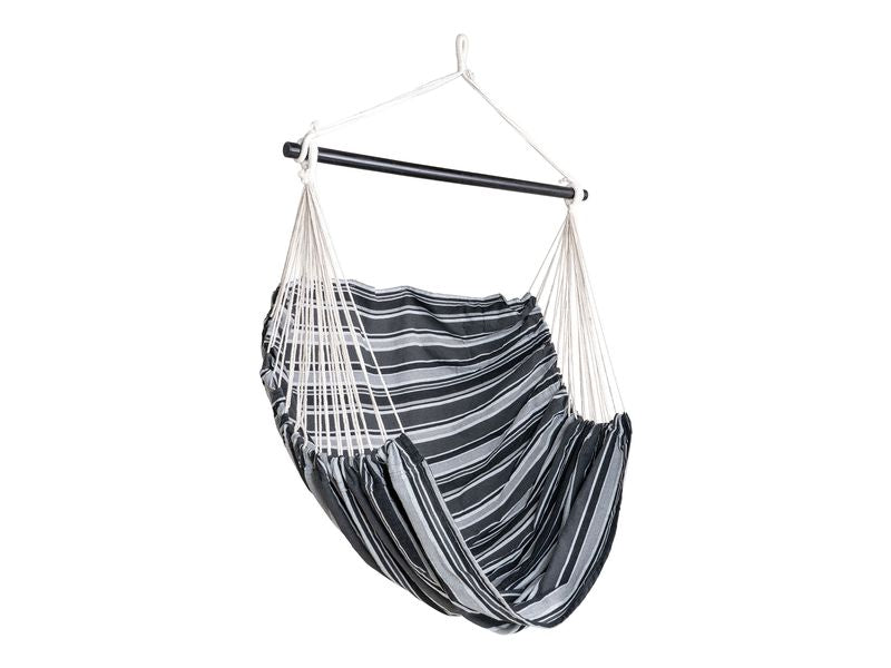 House Nordic | Hängesessel, Grau-Schwarz | Max. Tragelast 110kg, 130x100x185 cm
