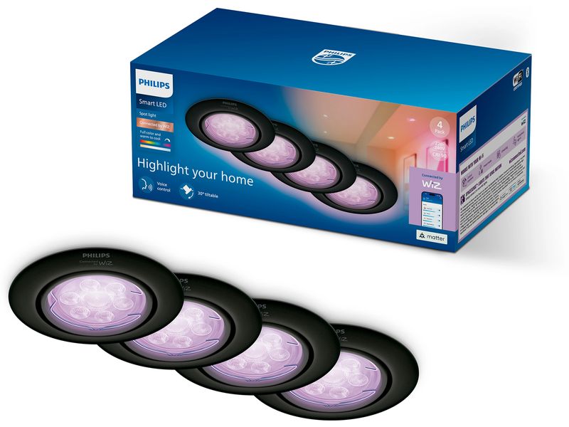 Philips Smart Lighting | Philips PHI WFB GU10 Kits + GU10 | RGB 4CT, schwarz