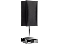 COCON | Nachttischlampe, USB, schwarz | 3-fach dimmbar, USB-A/C,ohne E27, max 20w